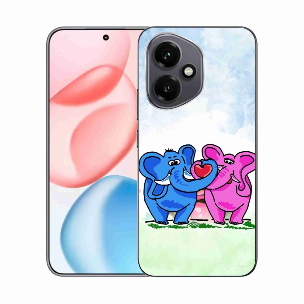 Gelový kryt mmCase na Honor 400 - zamilovaní sloni