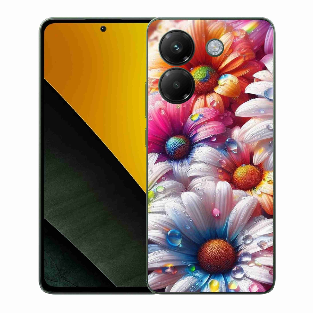Gelový kryt mmCase na Xiaomi Poco M7 Pro 5G - barevné kopretiny