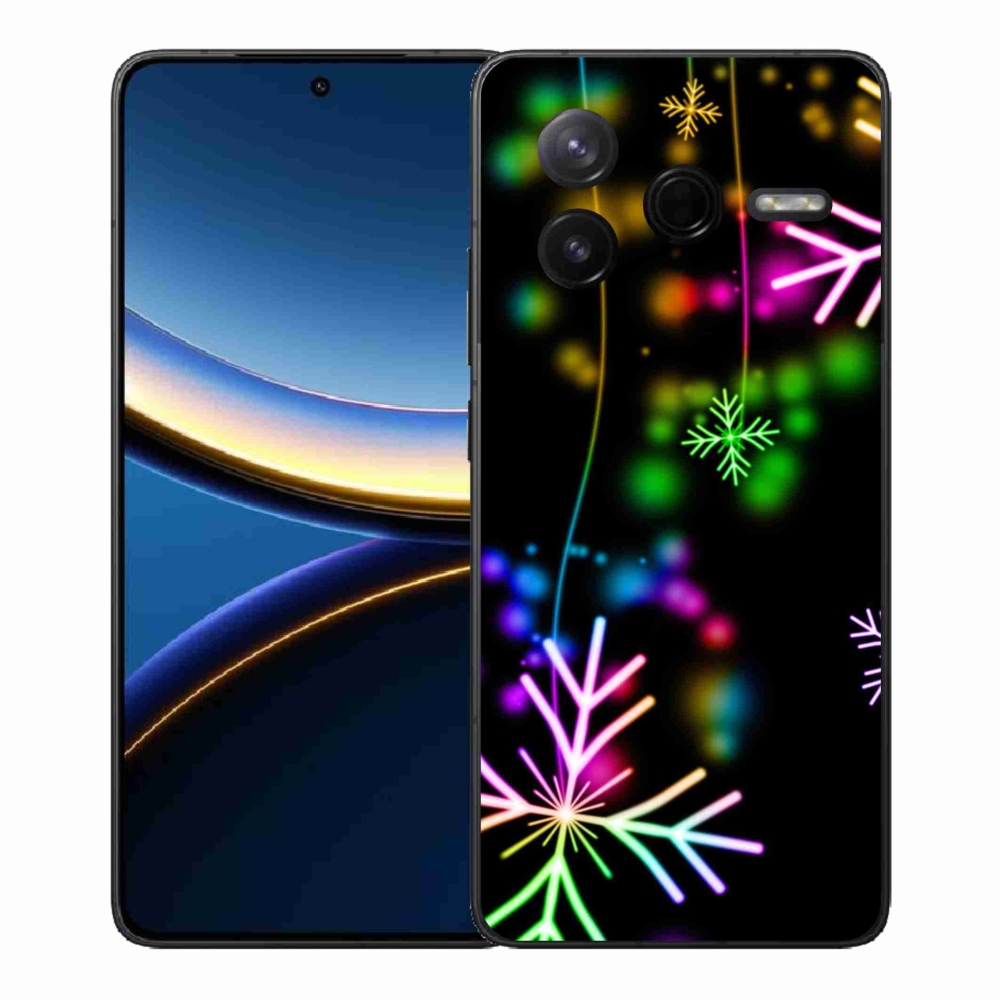 Gelový kryt mmCase na Xiaomi Poco F7 Pro - barevné vločky