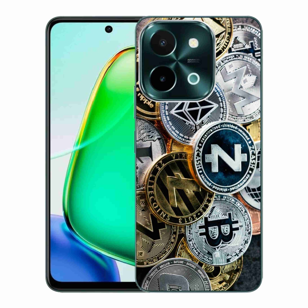 Gelový kryt mmCase na Vivo Y28 - kryptoměny