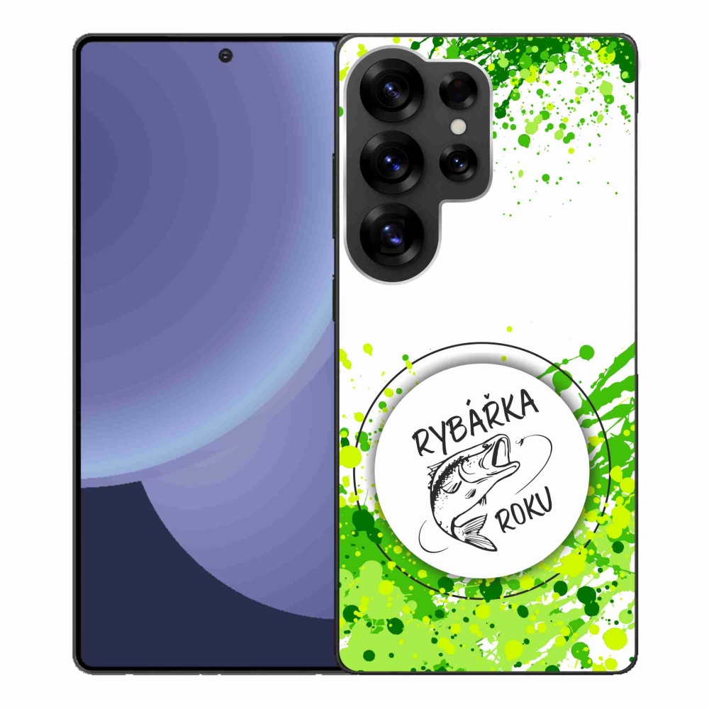 Gelový kryt mmCase na Samsung Galaxy S25 Ultra - rybářka roku bílé pozadí