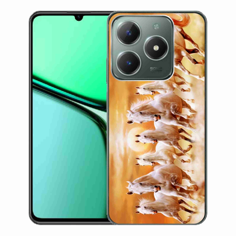 Gelový obal mmCase na Realme C61 - koně 2
