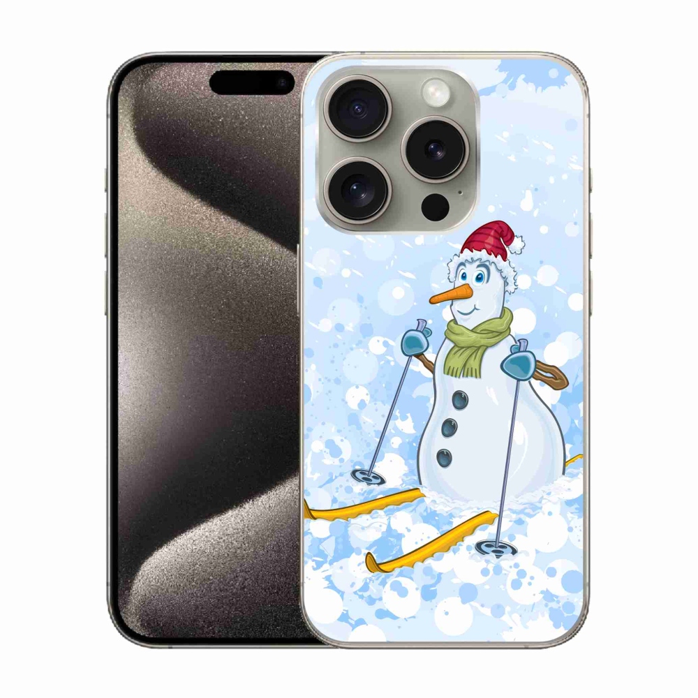 Gelový kryt mmCase na iPhone 15 Pro - sněhulák