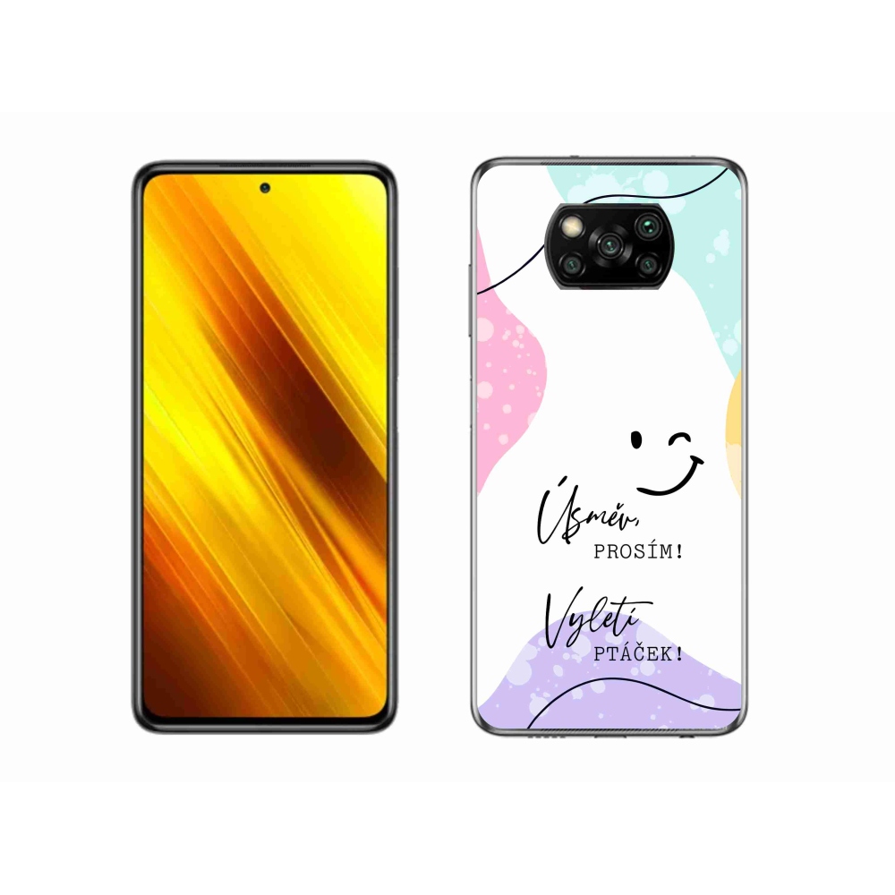Gelový kryt mmCase na Xiaomi Poco X3 Pro - vtipný text 4 bílé pozadí