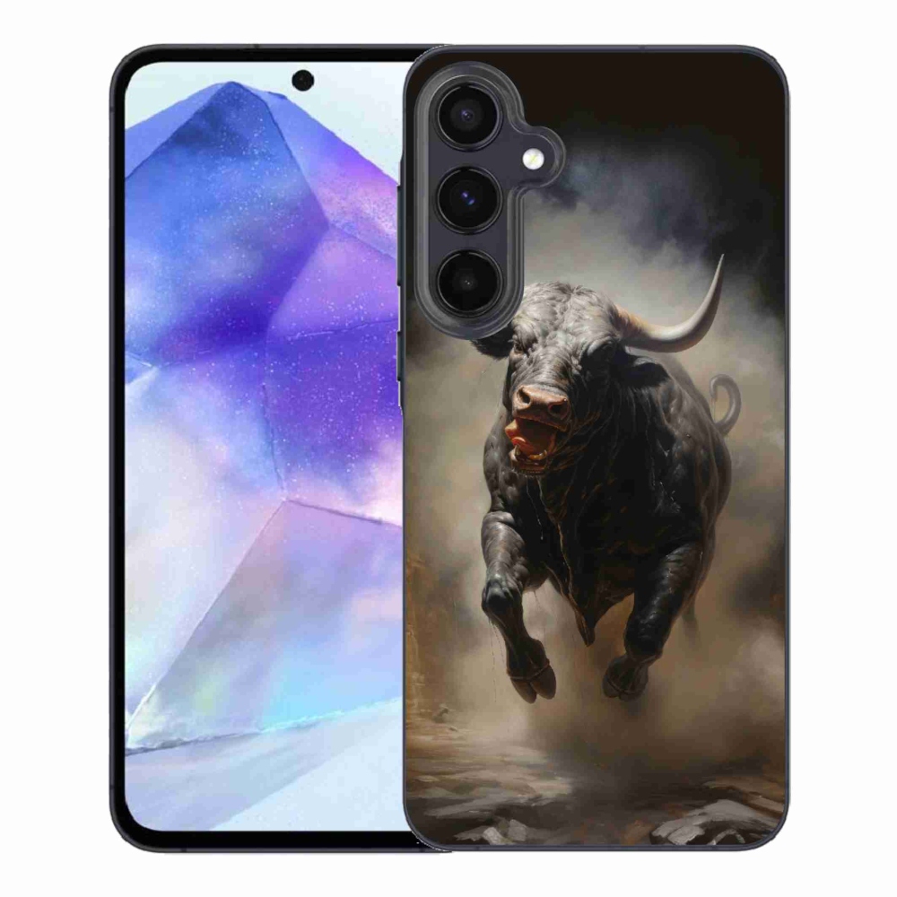 Gelový kryt mmCase na Samsung Galaxy A55 5G - rozzuřený býk