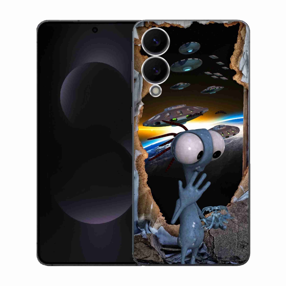 Gelový kryt mmCase na Samsung Galaxy S25 Edge - mimozemšťan