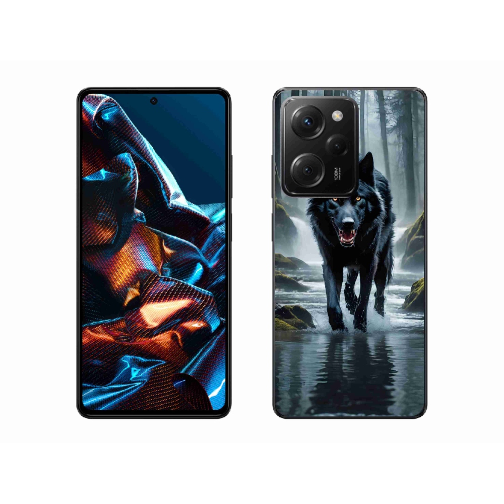 Gelový kryt mmCase na Xiaomi Poco X5 Pro 5G - černý vlk