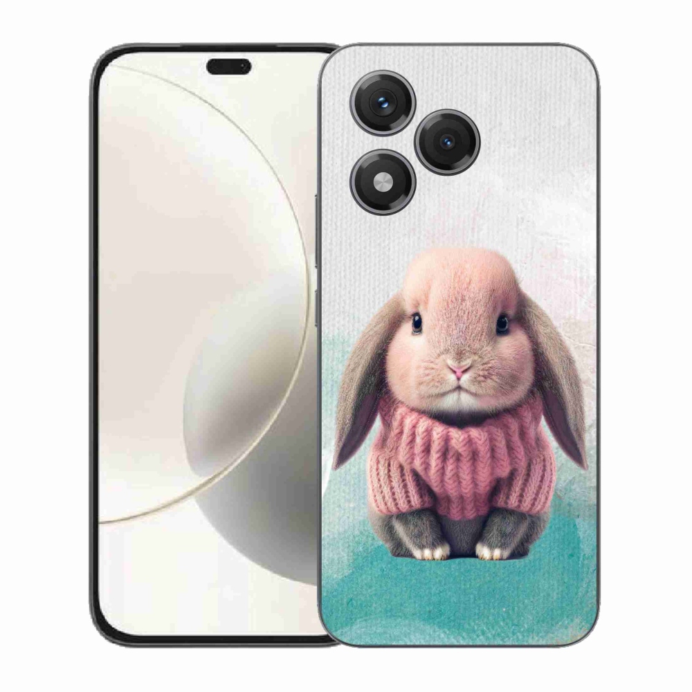 Gelový kryt mmCase na Honor 400 Lite - králíček ve svetru