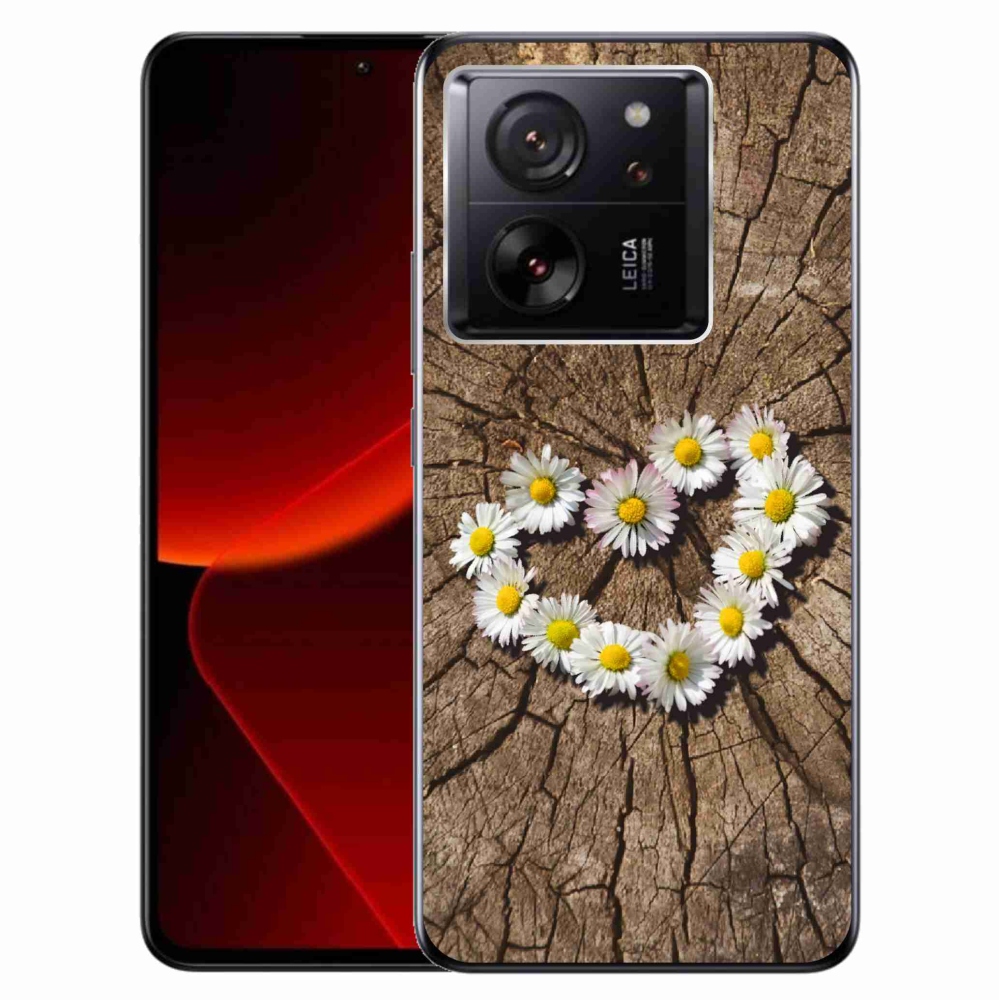 Gelový kryt mmCase na Xiaomi 13T/13T Pro - srdce z kopretin