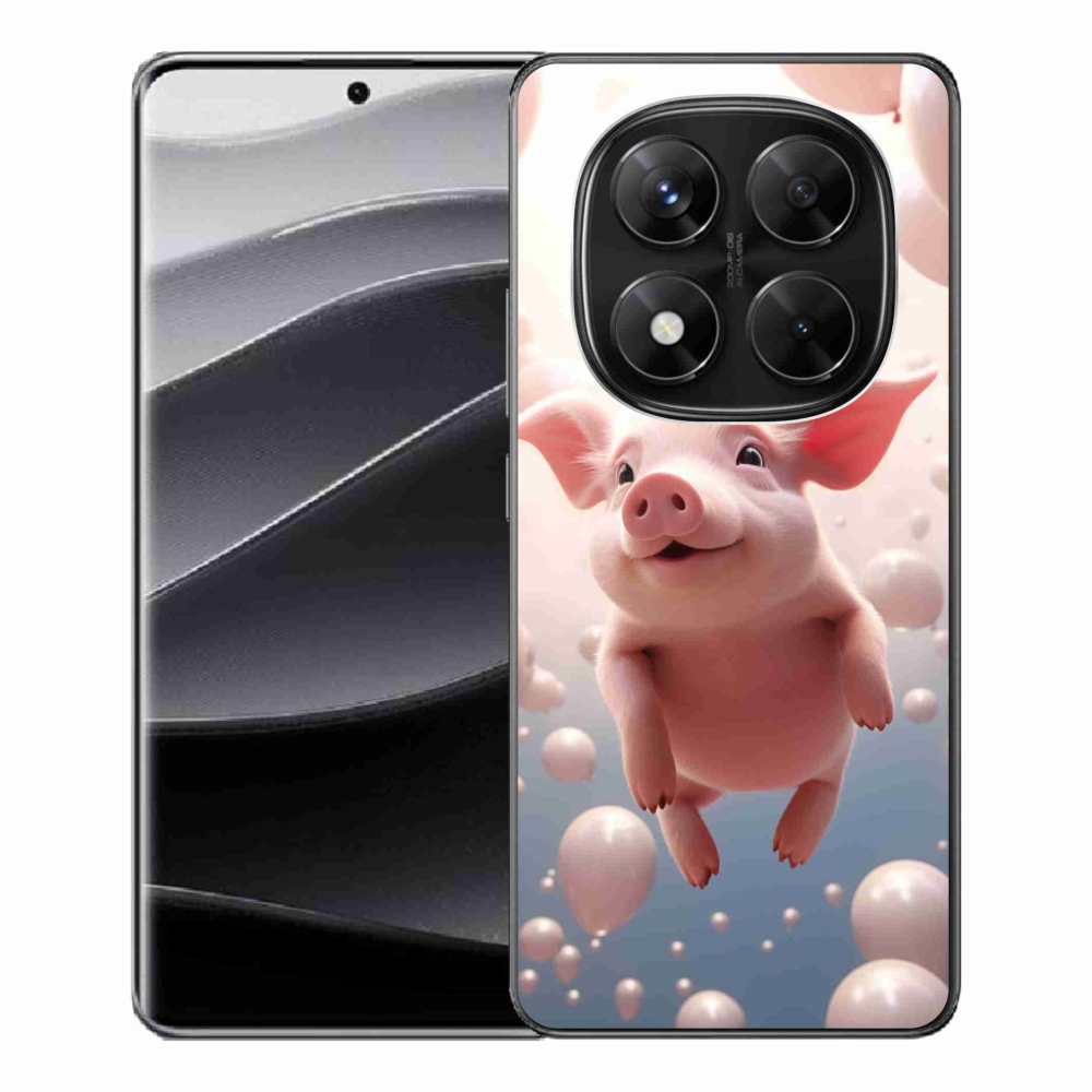 Gelový kryt mmCase na Xiaomi Redmi Note 14 Pro 5G/Poco X7 5G - prasátko s balónky
