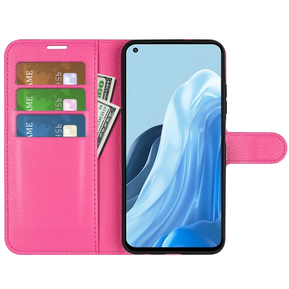 Litchi knížkové pouzdro na Oppo Find X5 Lite - rose