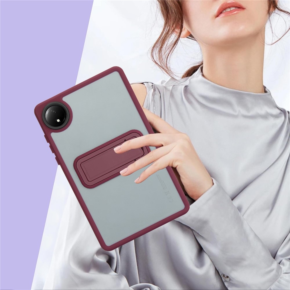Skiny gelový obal s pevnými zády a výklopným stojánkem na Xiaomi Redmi Pad SE 8.7 - vínový