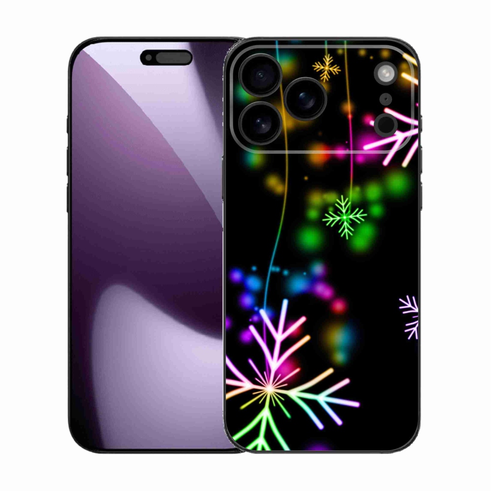 Gelový kryt mmCase na iPhone 17 Pro Max - barevné vločky