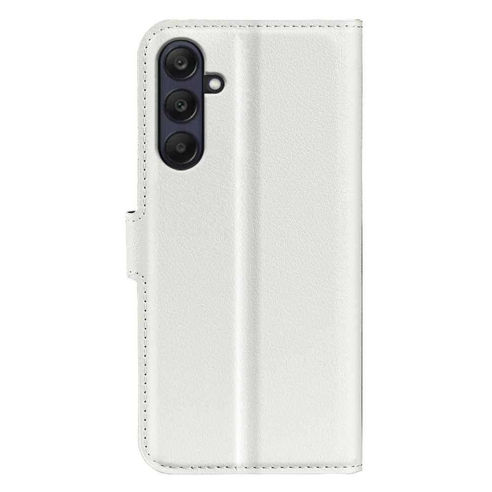 Litchi knížkové pouzdro na Samsung Galaxy A26 5G - bílé