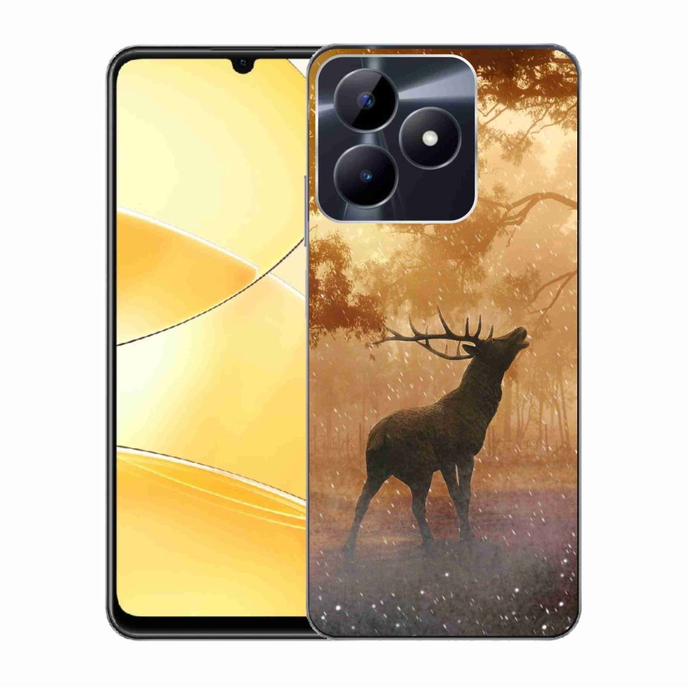 Gelový kryt mmCase na Realme C51/C53 - jelen v říji