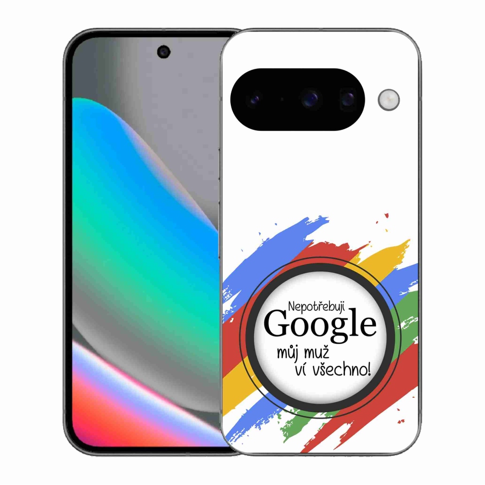 Gelový kryt mmCase na Google Pixel 10 - muž ví všechno bílé pozadí