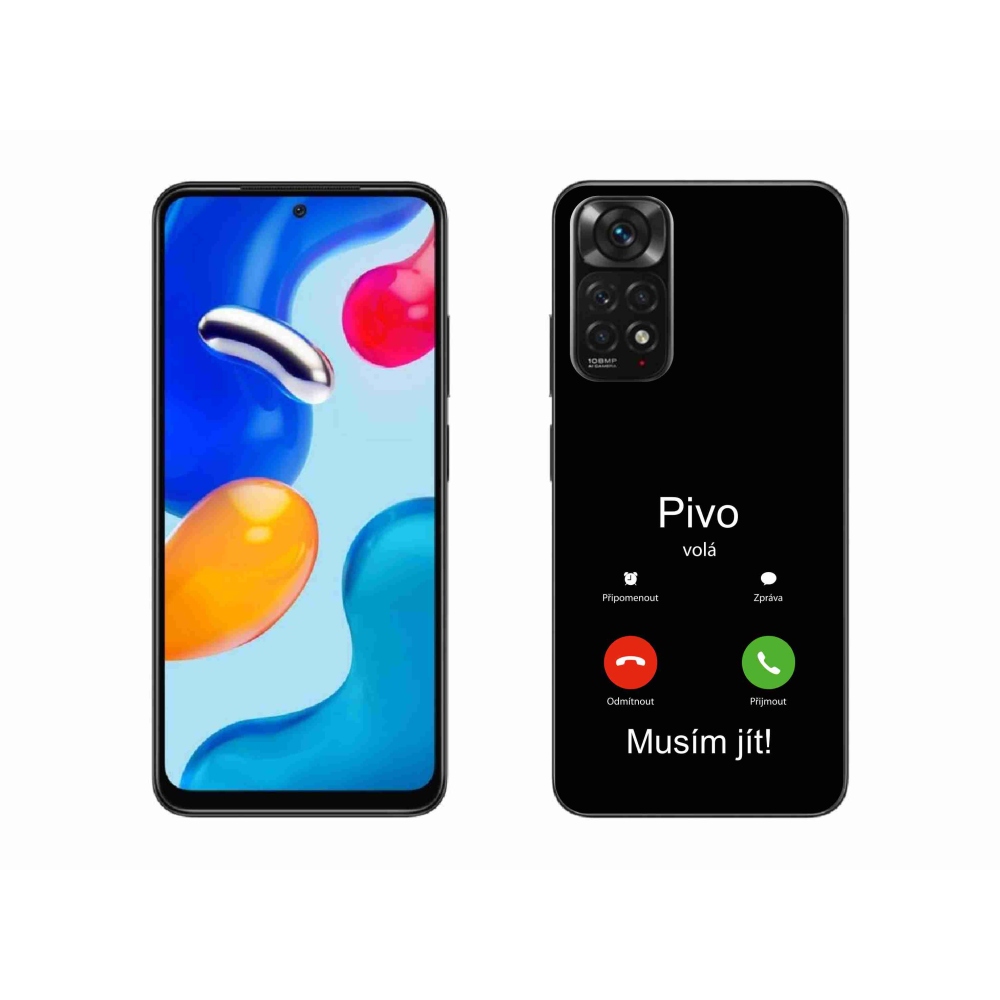 Gelový kryt mmCase na Xiaomi Redmi Note 11S 4G - pivo volá černé pozadí