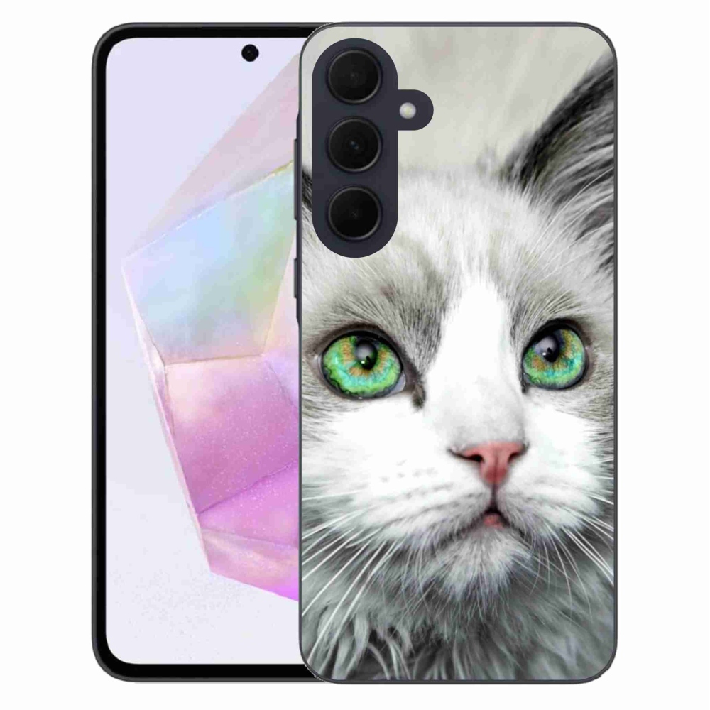 Gelový kryt mmCase na Samsung Galaxy A35 5G - kočičí pohled