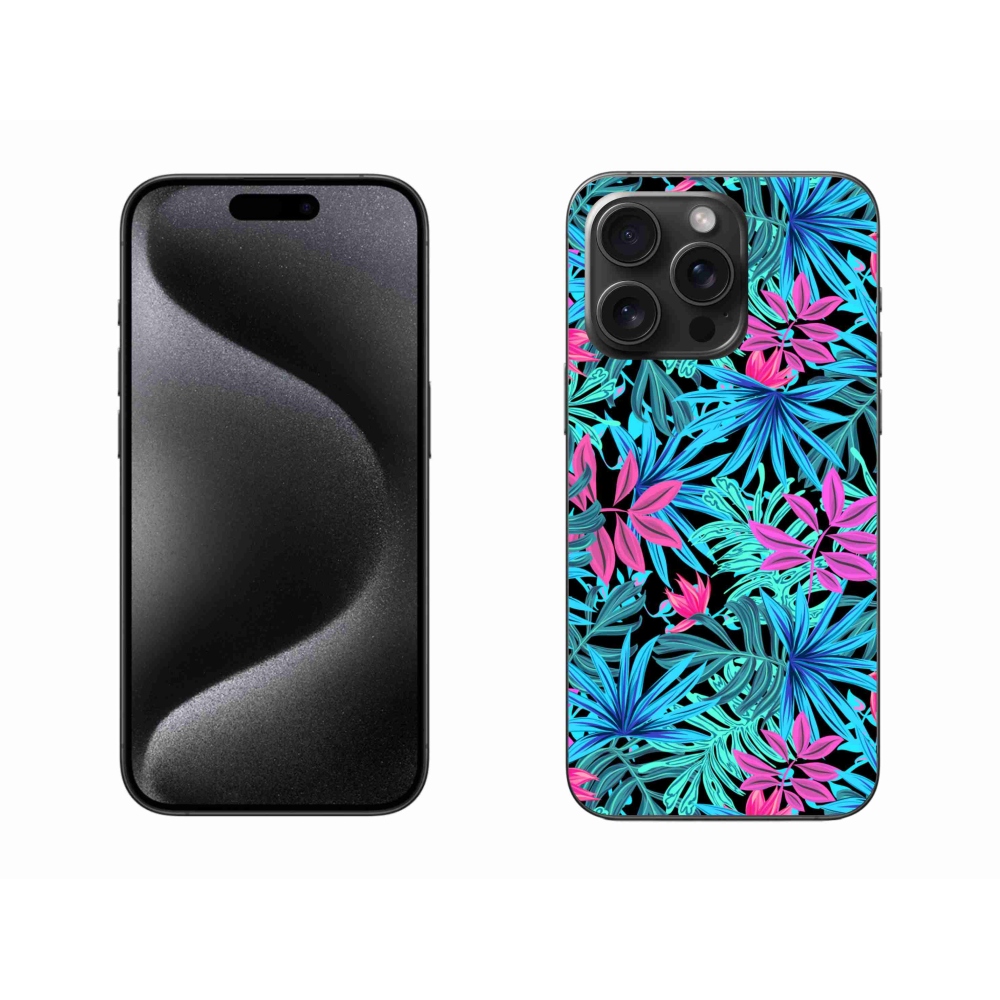 Gelový kryt mmCase na iPhone 15 Pro Max - květiny 3