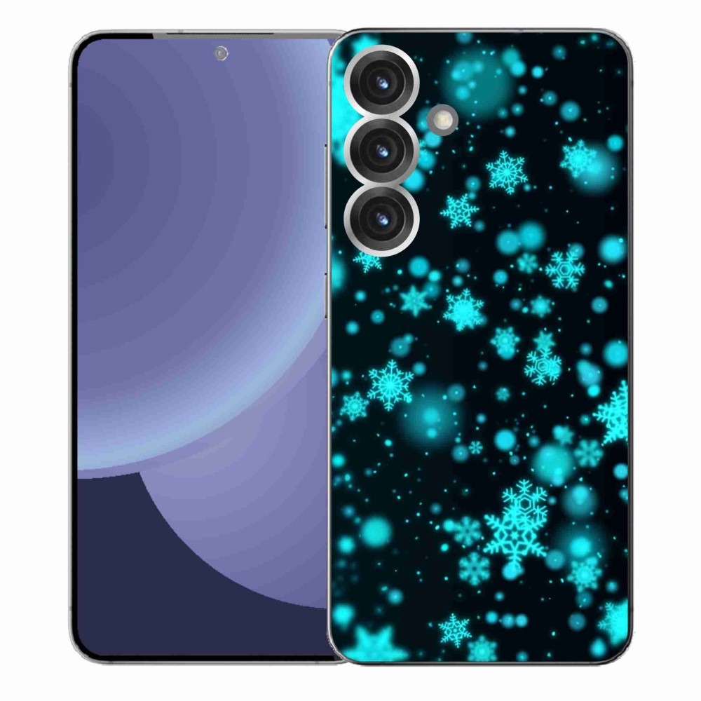 Gelový kryt mmCase na Samsung Galaxy S25+ - sněhové vločky 1