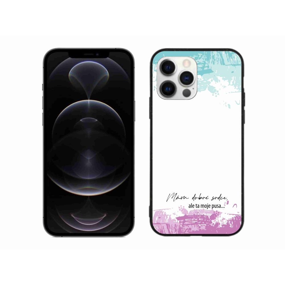 Gelový kryt mmCase na iPhone 12 Pro Max - vtipný text 3 bílé pozadí