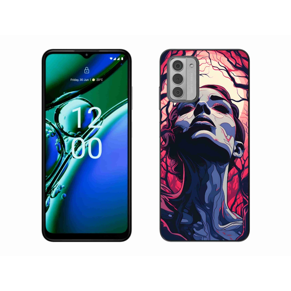 Gelový kryt mmCase na Nokia G42 - abstraktní obličej