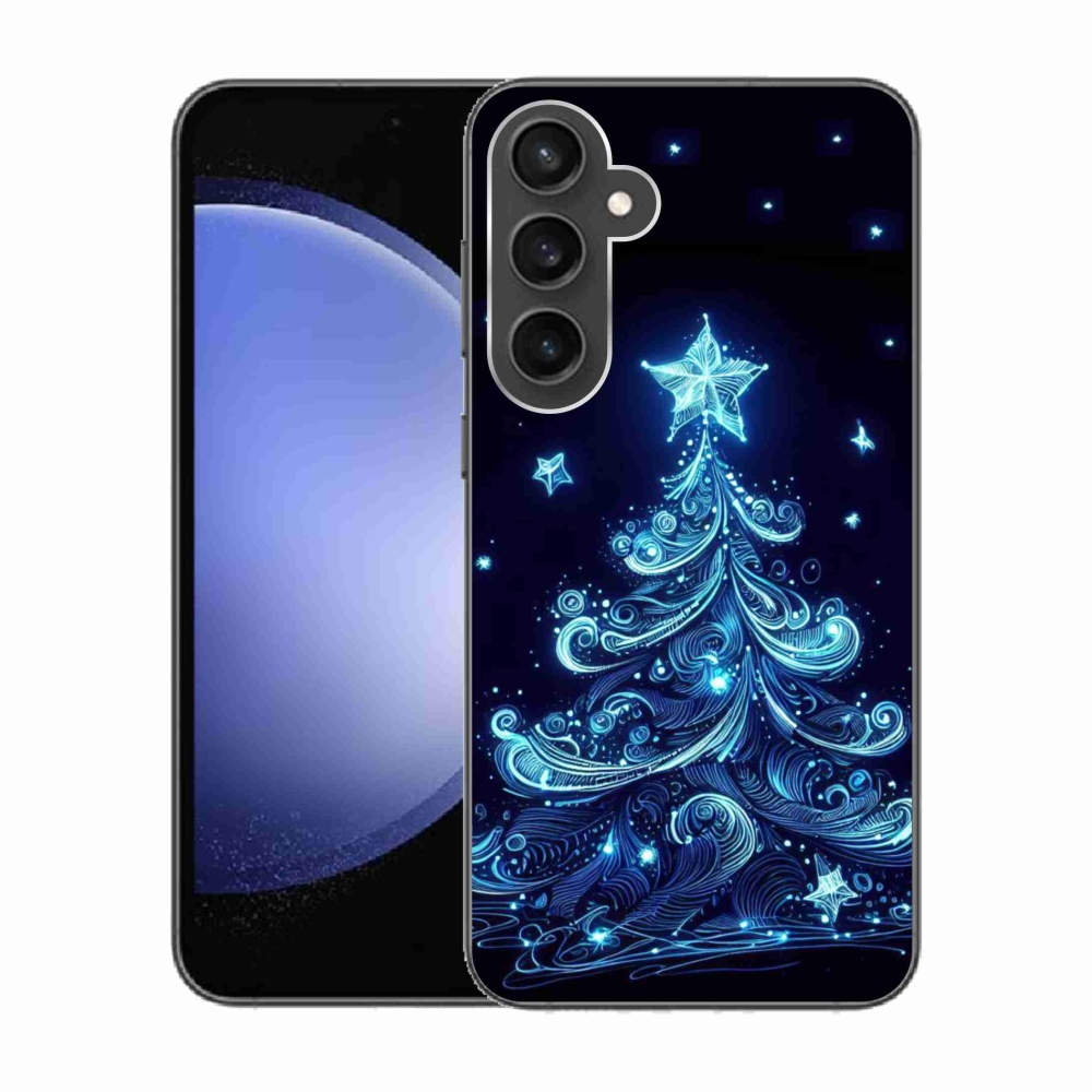 Gelový kryt mmCase na Samsung Galaxy S23 FE - neonový vánoční stromek 4