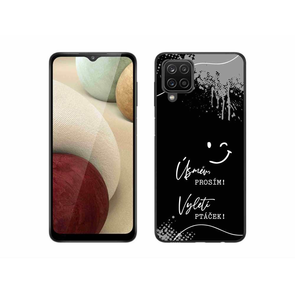 Gelový kryt mmCase na Samsung Galaxy M12 - vtipný text 4 černé pozadí