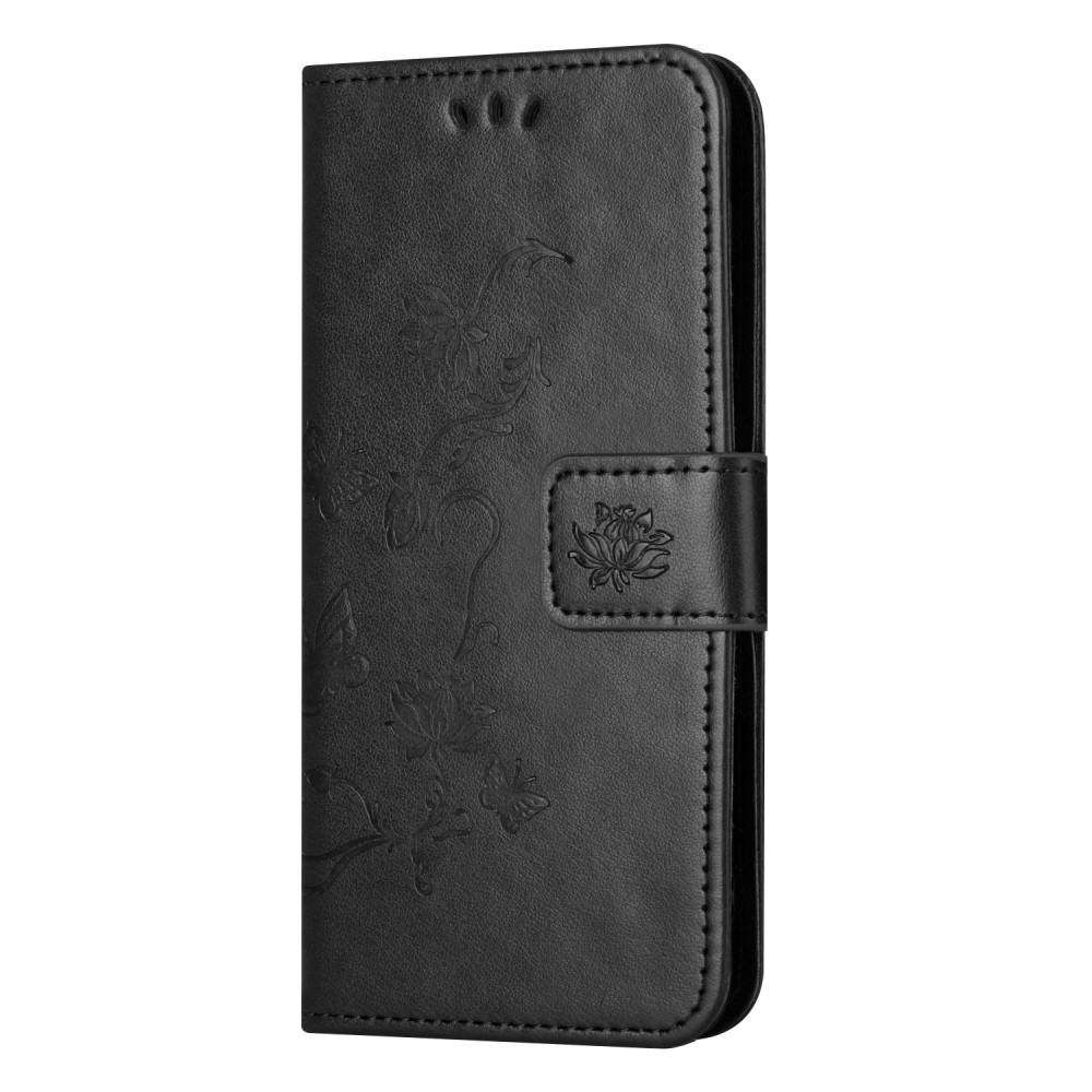 Flower knížkové pouzdro na Samsung Galaxy Xcover 7 - černé