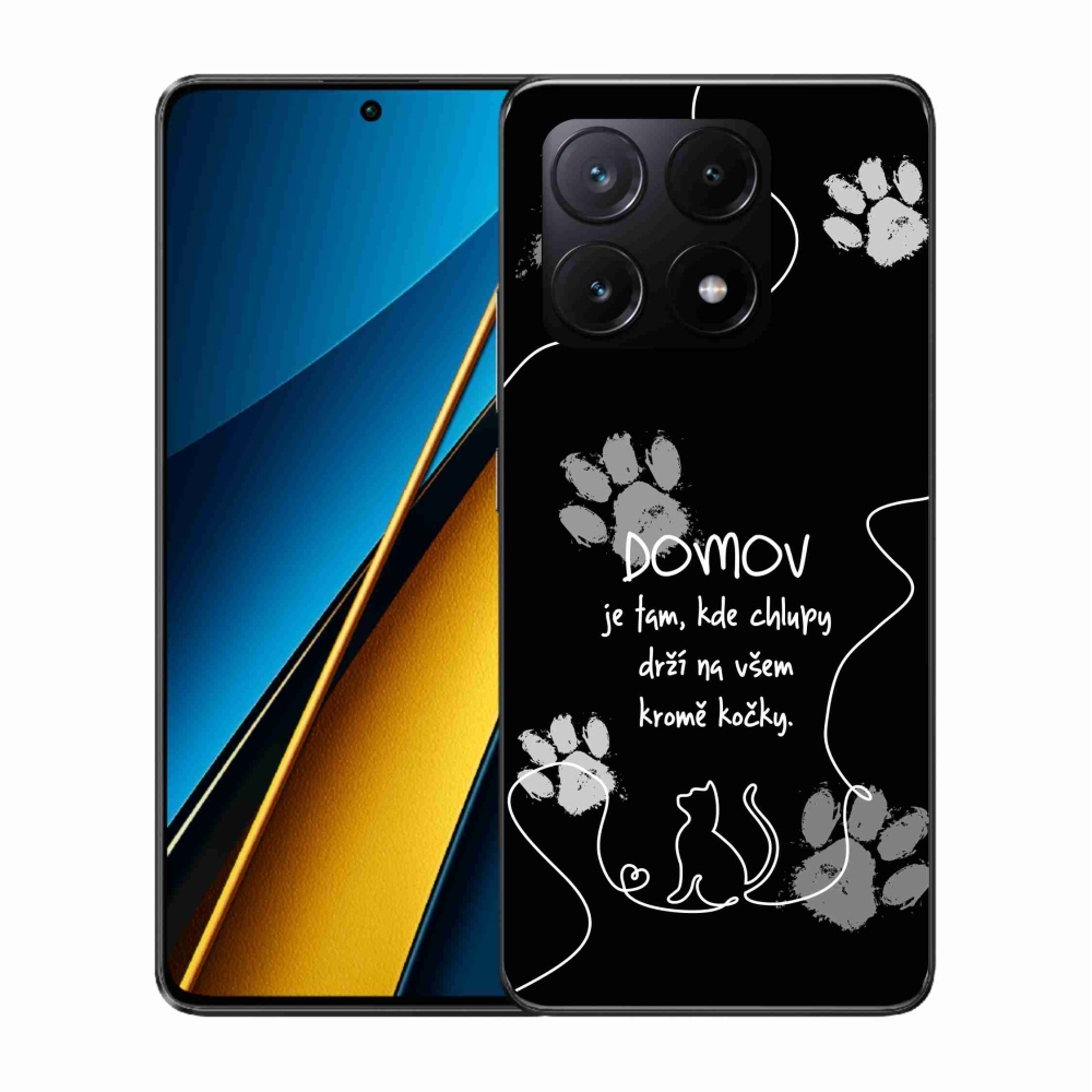 Gelový kryt mmCase na Xiaomi Poco X6 Pro 5G - kočičí motiv černé pozadí