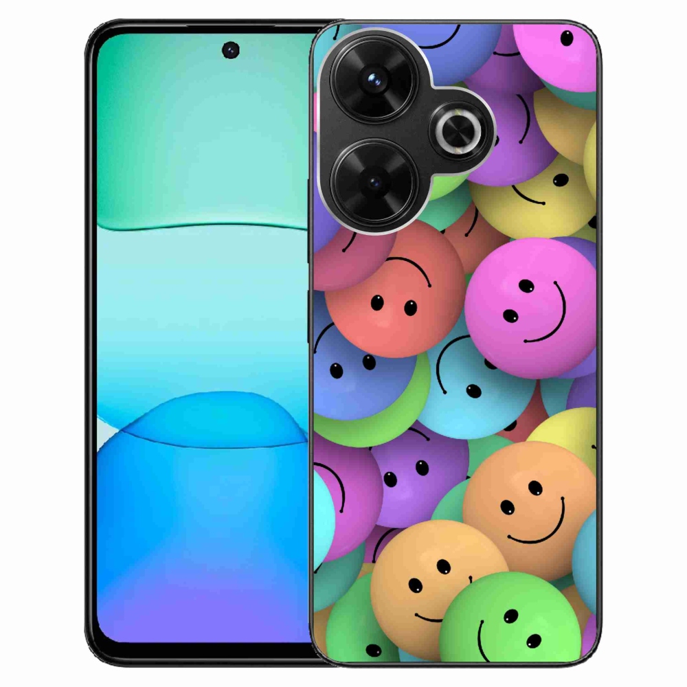 Gelový kryt mmCase na Xiaomi Redmi 13 4G/Poco M6 4G - barevní smajlíci