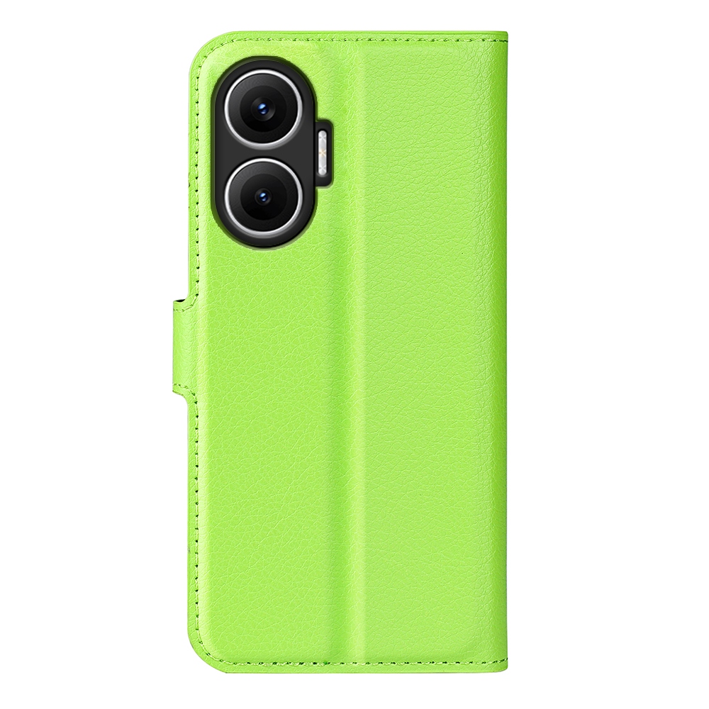 Litchi knížkové pouzdro na Xiaomi Poco F7 5G - zelené