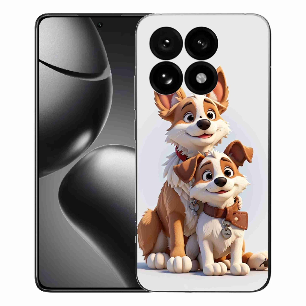 Gelový kryt mmCase na Xiaomi 15T - kreslení psi
