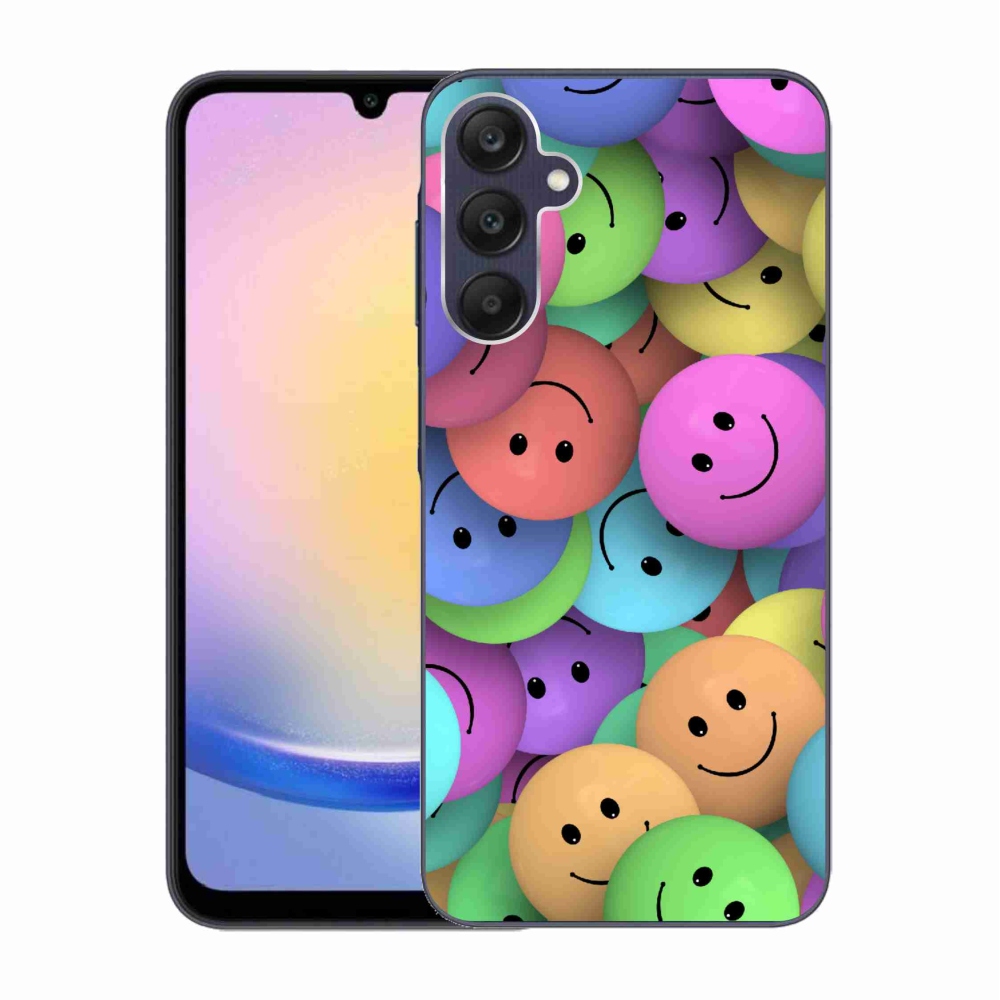 Gelový kryt mmCase na Samsung Galaxy A25 5G - barevní smajlíci