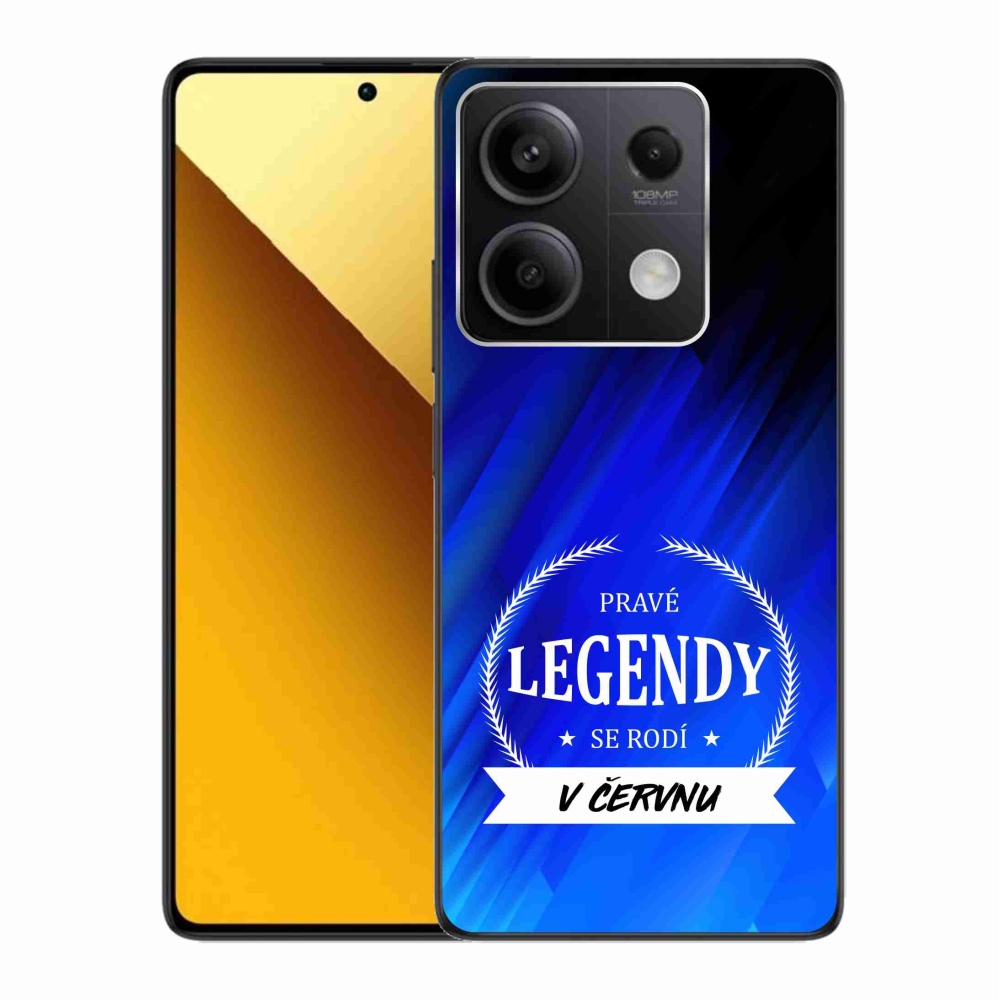 Gelový kryt mmCase na Xiaomi Redmi Note 13 5G - legendy v červnu modré pozadí