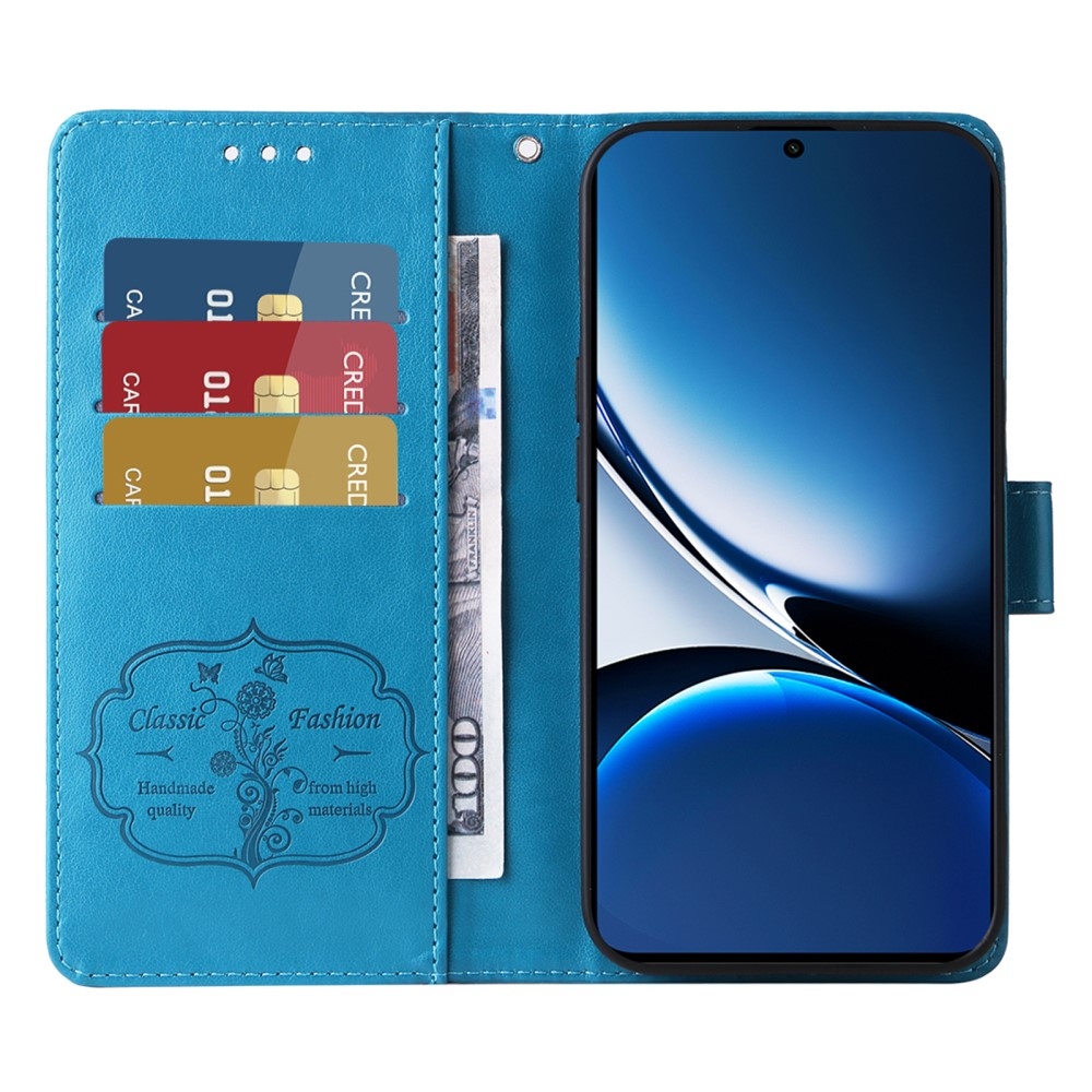 Flowery knížkové pouzdro na Xiaomi Poco X7 Pro 5G - modré
