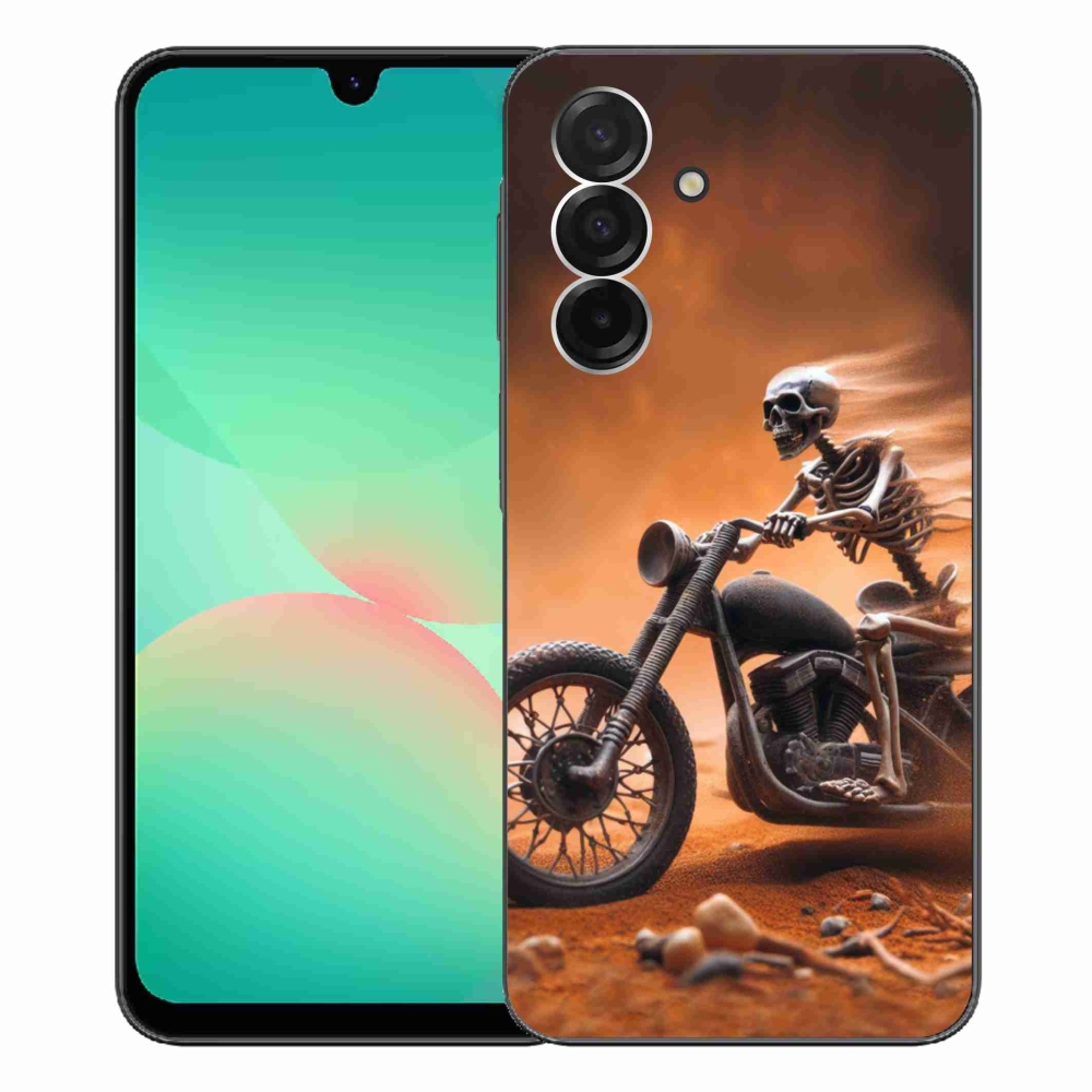 Gelový kryt mmCase na Samsung Galaxy A26 5G - kostra na motorce