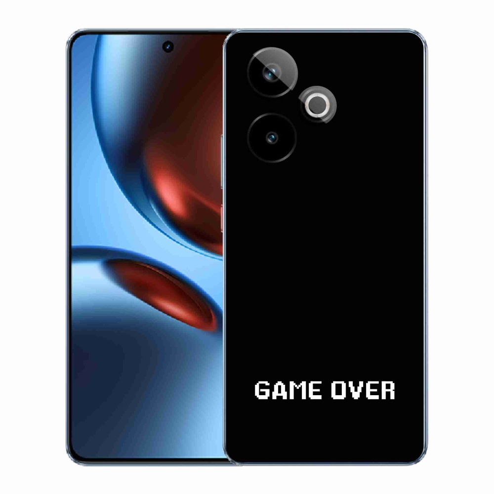 Gelový kryt mmCase na Realme GT 7 5G/GT 7T 5G - game over černé pozadí