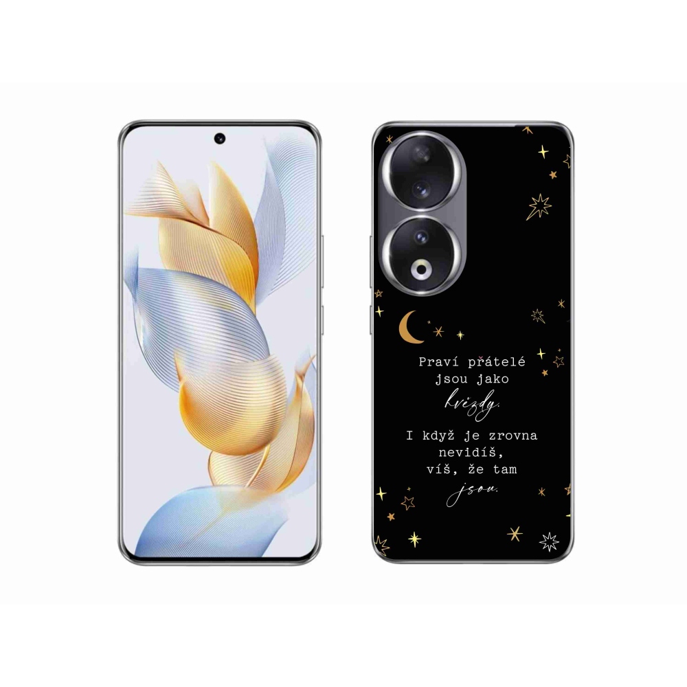 Gelový kryt mmCase na Honor 90 - citát 6 černé pozadí