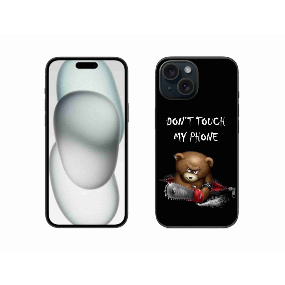 Gelový kryt mmCase na iPhone 15 - nesahej na telefon
