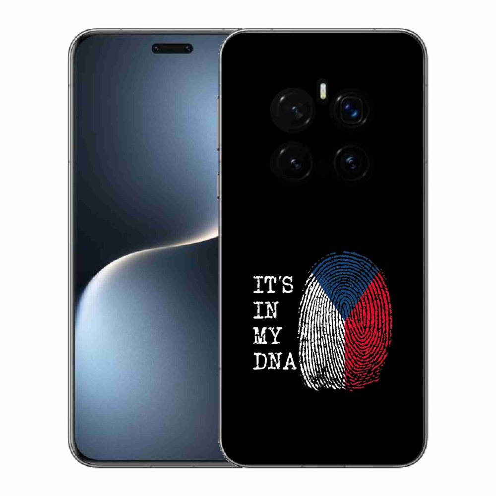 Gelový kryt mmCase na Honor Magic 7 Pro 5G - vlajka otisk prstu černé pozadí