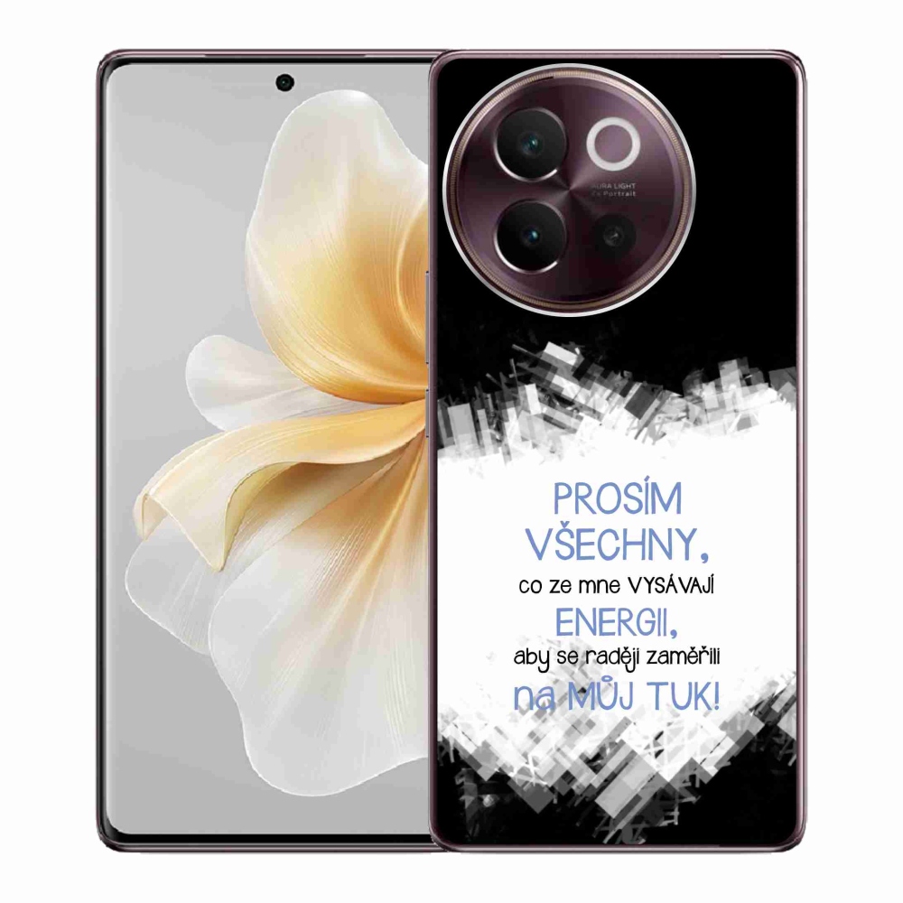 Gelový kryt mmCase na Vivo V40 Lite 5G - vtipný text 1 modrý