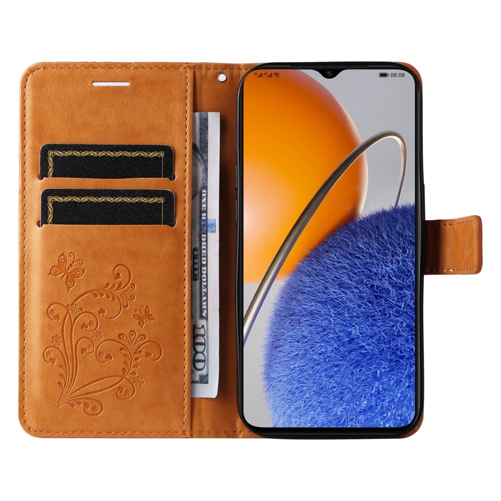 Big Butterfly knížkové pouzdro na Huawei Nova Y61 - žluté
