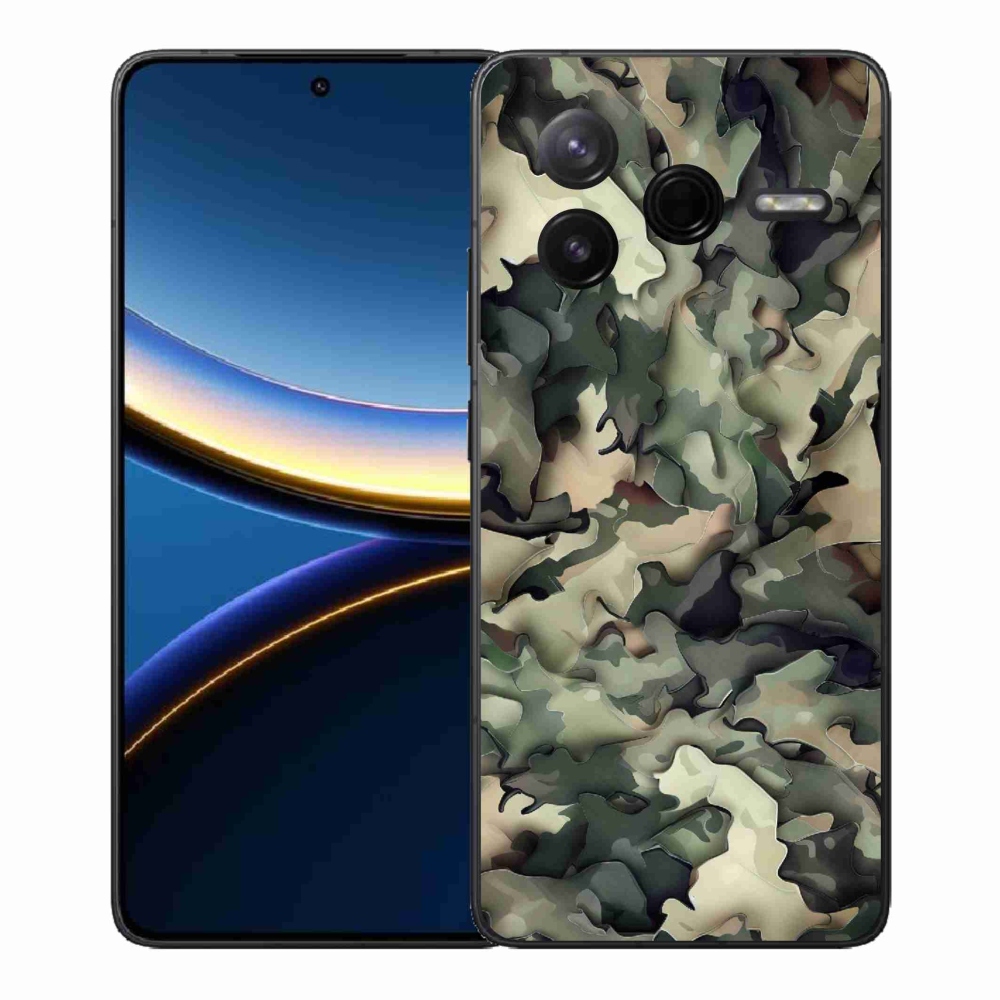 Gelový kryt mmCase na Xiaomi Poco F7 Pro - maskáčový vzor 9