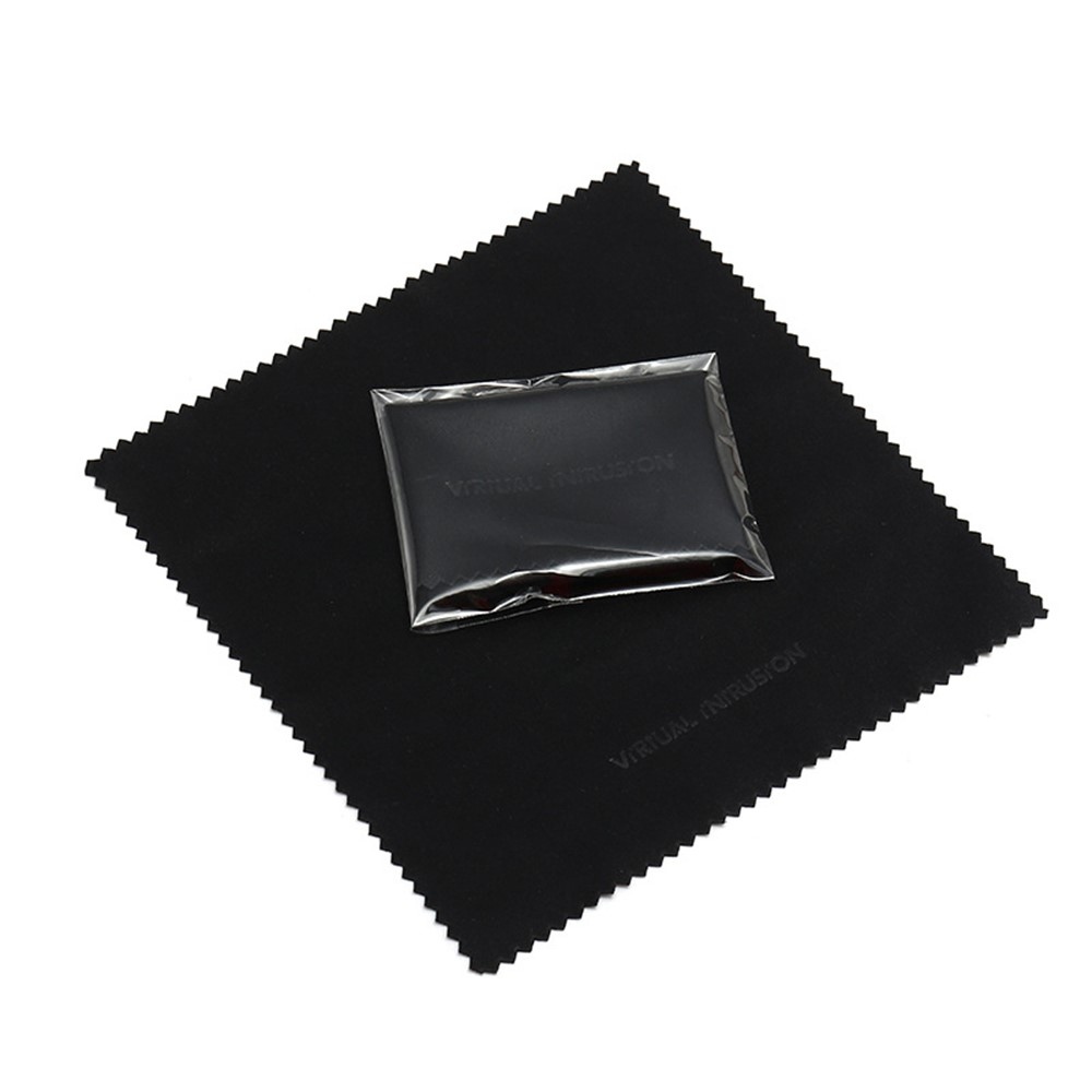 Hadřík z mikrovlákna 15x15 cm na obrazovky a displeje telefonů - černý