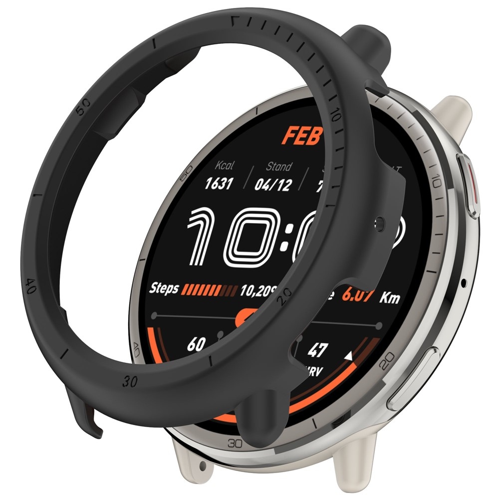 Half plastové nasazovací pouzdro na Amazfit Active 2 - černé