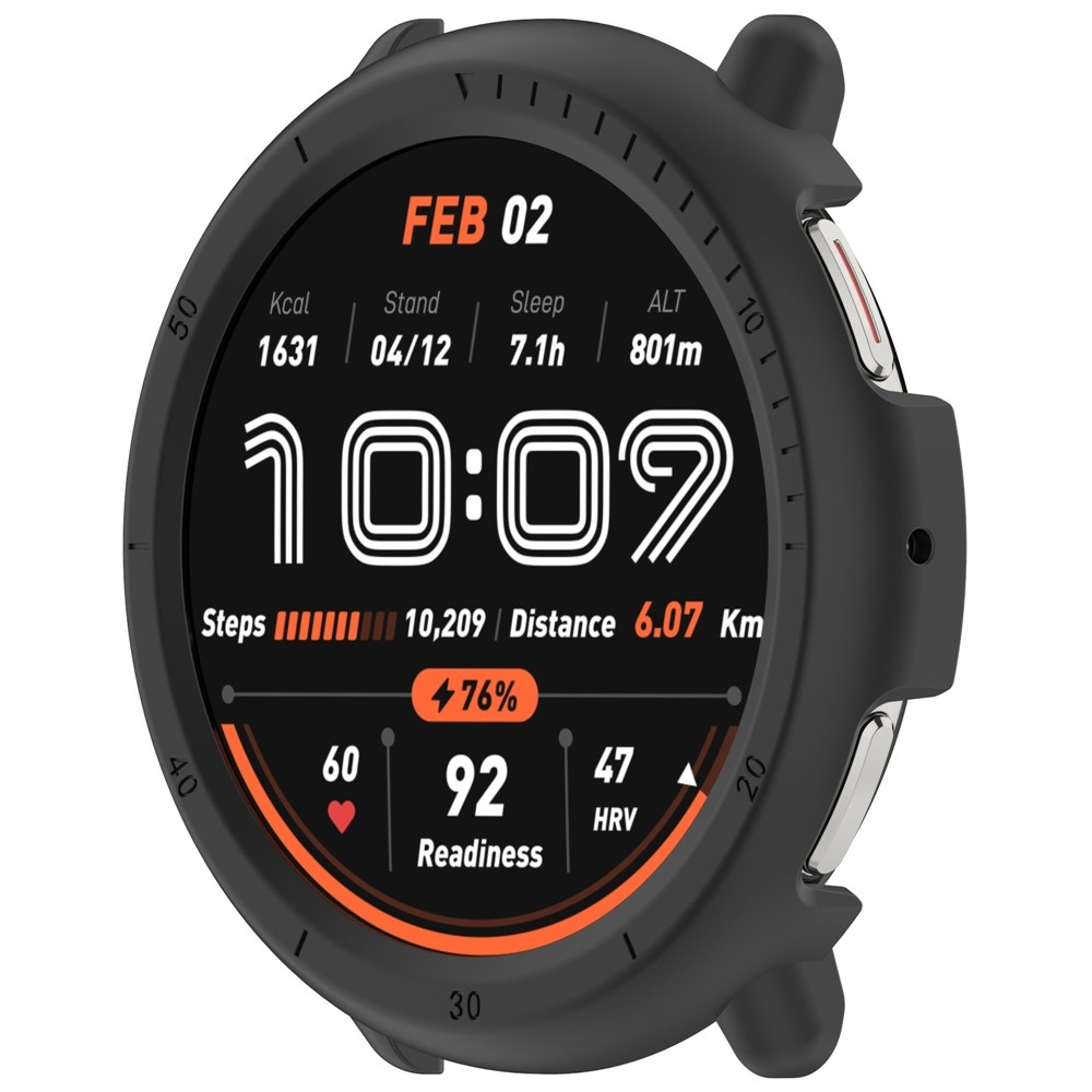 Half plastové nasazovací pouzdro na Amazfit Active 2 - černé