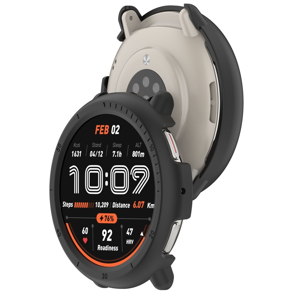 Half plastové nasazovací pouzdro na Amazfit Active 2 - černé