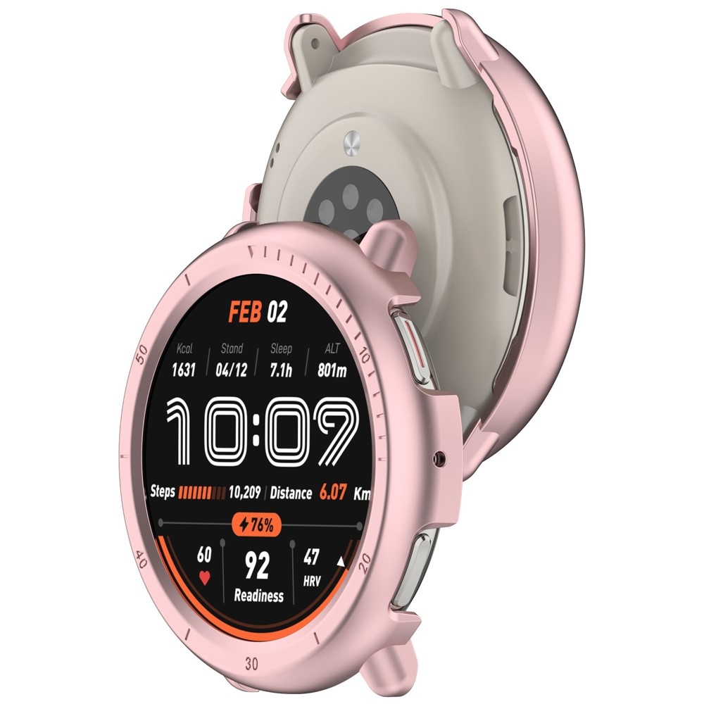 Half plastové nasazovací pouzdro na Amazfit Active 2 - růžové