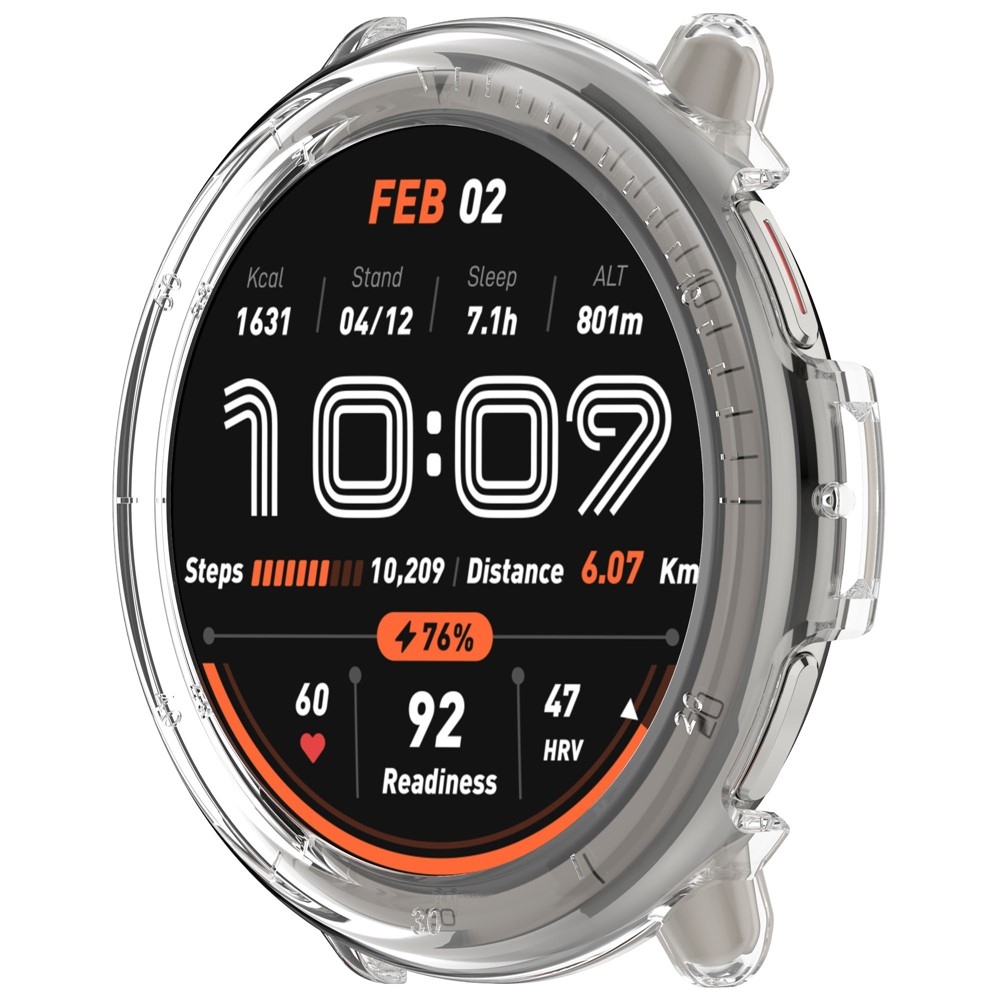 Half plastové nasazovací pouzdro na Amazfit Active 2 - transparentní
